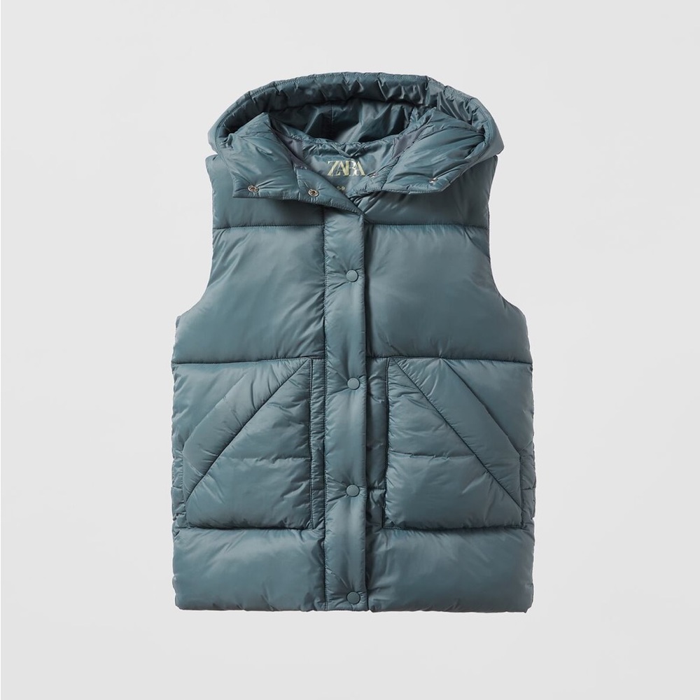 ZARA - LONG PUFFER VEST (size 8-9)